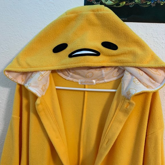 Sanrio Other - Gudetama Kigurumi Sanrio Yellow Lazy Egg One Piece Fleece Onesie